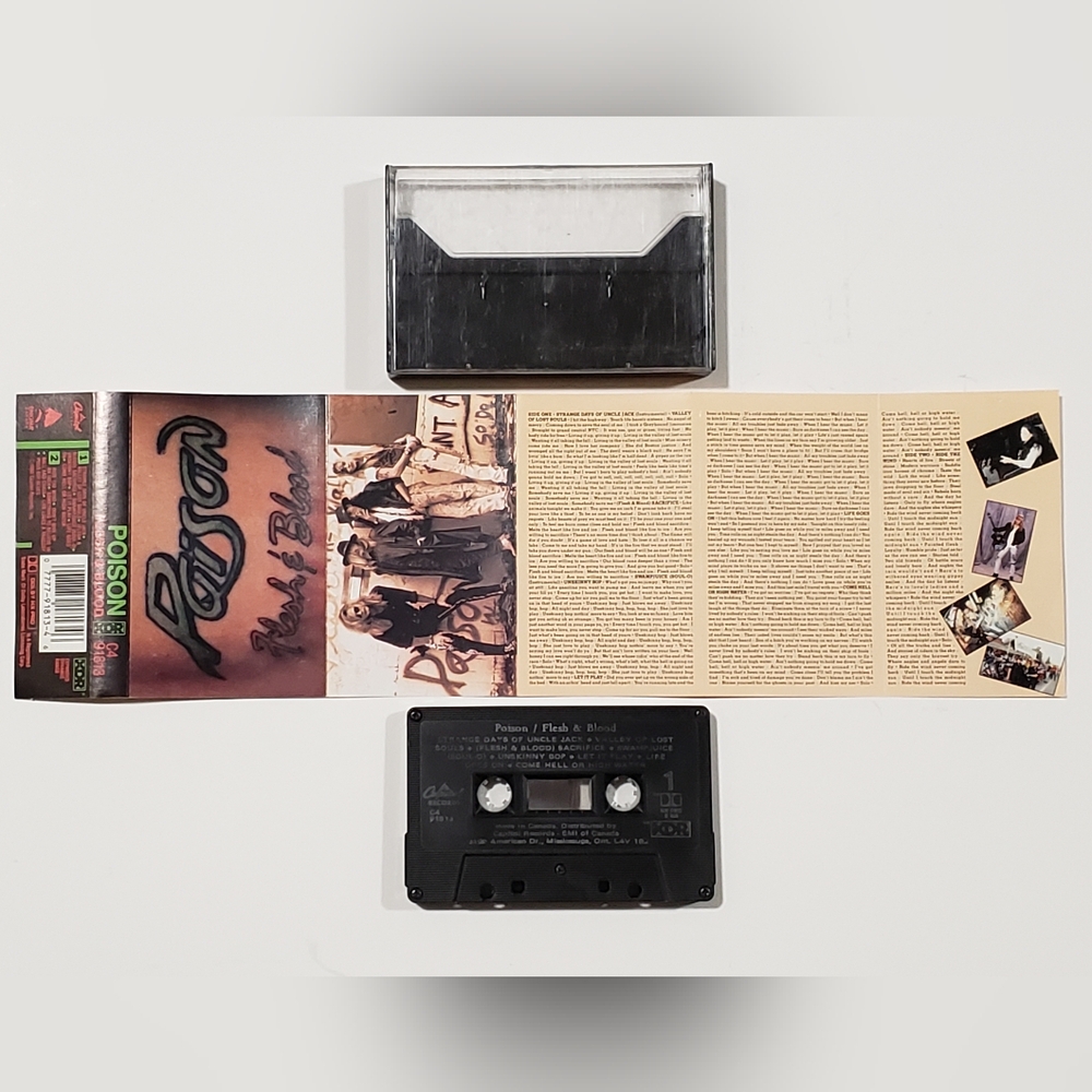 Poison- Flesh & Blood (Cassette Tape, Jul-1990, Capitol/EMI Records)
